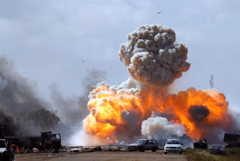 Một vụ không kích của Mỹ tại Libya. 