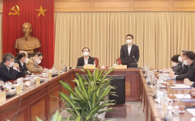 Phó Thủ tướng Vũ Đức Đam phát biểu tại buổi làm việc (Ảnh - Bộ KH&CN)