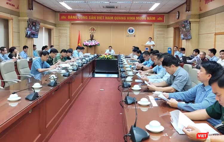 Toàn cảnh hội nghị trực tuyến tăng cường công tác phòng, chống dịch bệnh, công tác tiêm chủng và an toàn tiêm chủng do Bộ Y tế tổ chức (Ảnh: Minh Thúy) 