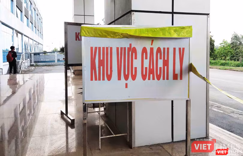 Khu vực cách ly bệnh nhân mắc COVID-19 (Ảnh: Minh Thuý)