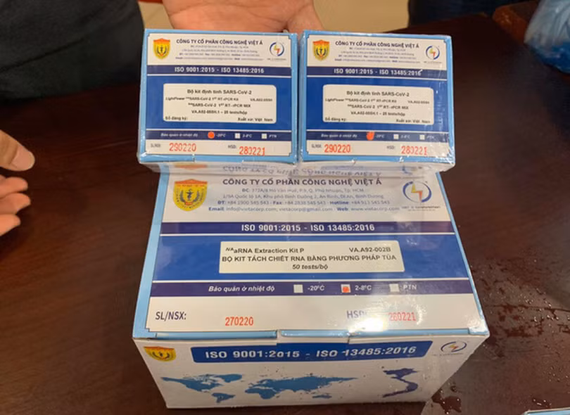 Kit xét nghiệm COVID-19 Việt Á (Ảnh - VGP)