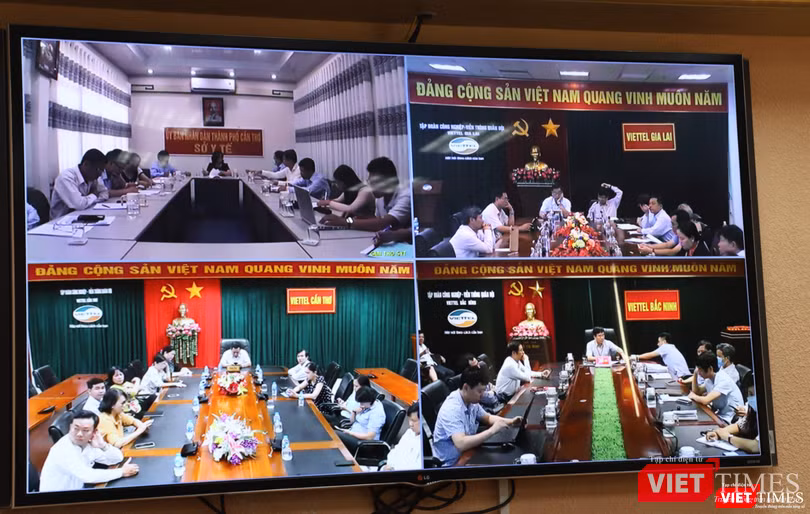 Sở Y tế cac tỉnh, thành phố tham gia họp trực tuyến công tác phòng, chống dịch COVID-19 (Ảnh: Minh Thuý)