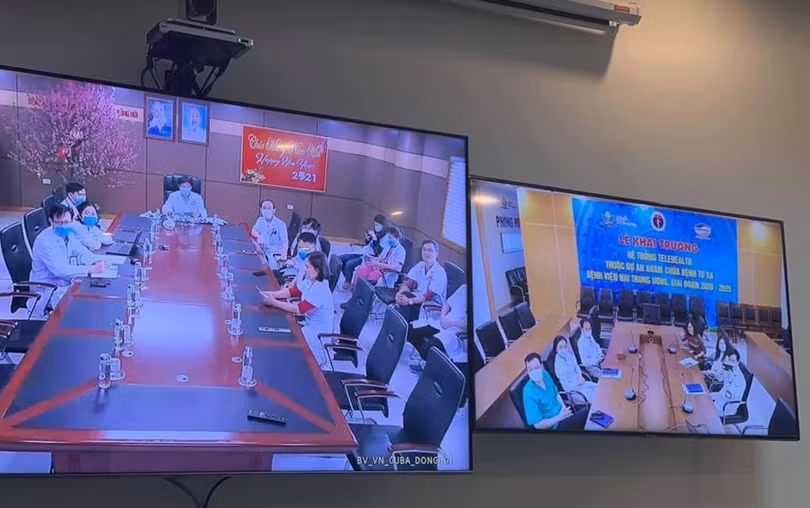 Bệnh viện Nhi Trung ương tổ chức khám, chữa bệnh từ xa (Ảnh - BVCC) Bệnh viện Nhi Trung ương tổ chức khám, chữa bệnh từ xa (Ảnh - BVCC)