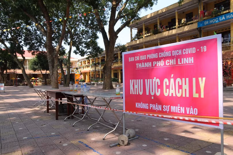 Khu vực cách ly ở TP. Chí Linh, tỉnh Hải Dương (Ảnh - BYT)