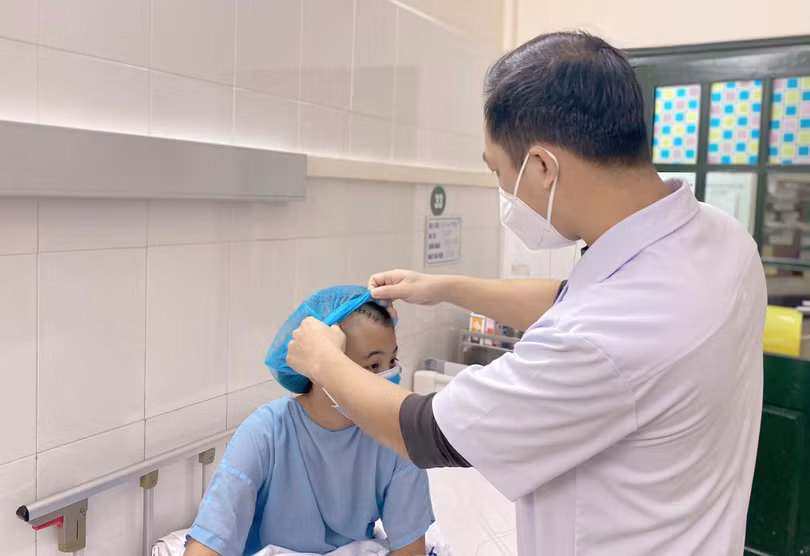 Sau phẫu thuật, sức khoẻ bé A. đã ổn định (Ảnh - BVCC)