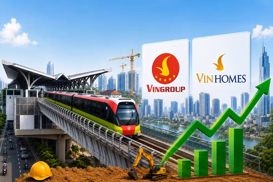 Cổ phiếu Vingroup, Vinhomes tăng trần trong ngày khởi công 5 tuyến metro