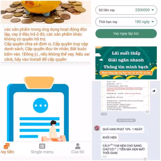 Vay 10 triệu qua app phải trả 15 triệu đồng sau 5 ngày ảnh 2