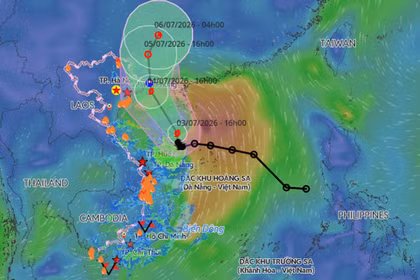 Bão số 1 Maysak giật cấp 11, di chuyển chậm cách đảo Hải Nam (Trung Quốc) khoảng 90km