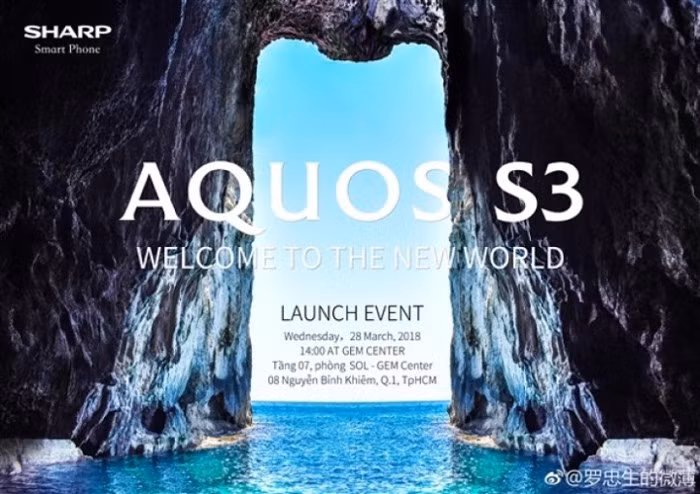 Sharp Aquos S3 sẽ ra mắt vào ngày 28/3 tại Việt Nam - Ảnh 1
