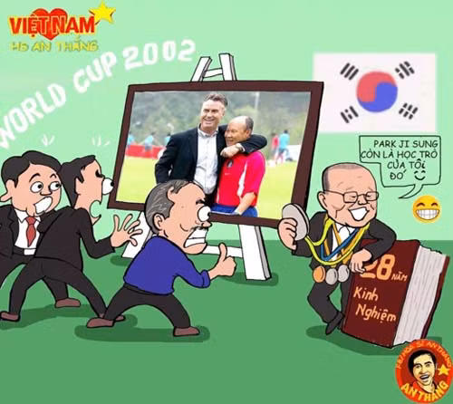 Hiện nay ở Việt Nam, HLV Park Hang Seo đang là người hùng trong mắt người hâm mộ. (ảnh HS An Thắng)