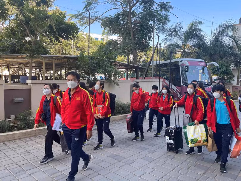 17 cầu thủ đội tuyển nữ VN có thể ra sân tại VCK Asian Cup nữ 2022. Ảnh VFF.