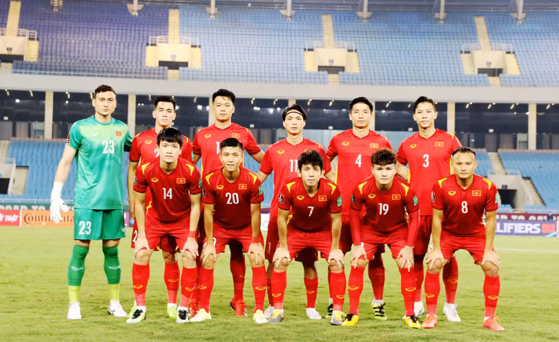 Đội tuyển chủ nhà Việt Nam được Sofascore chấm trung bình 6,61 điểm. Ảnh VFF.