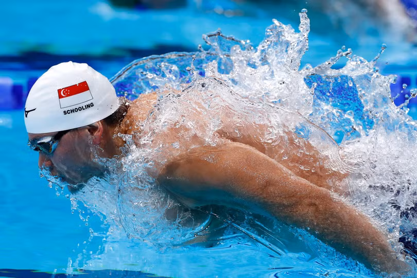 Trong nội dung bơi tự do 4x100m, chiến thuật của HLV trưởng Gary Tan thì kình ngư nổi tiếng này bơi cuối cùng. Ảnh CNN.